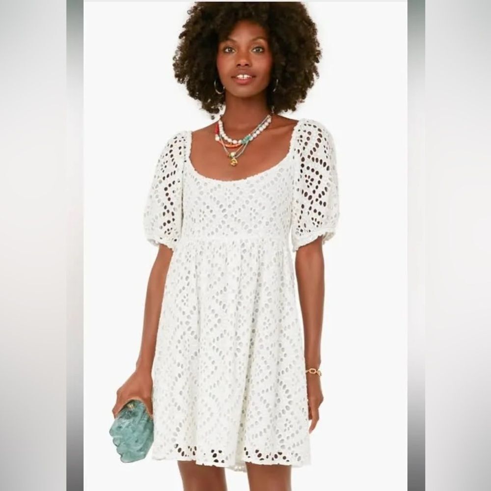 Tuckernuck Abigail White Eyelet Dress Size Small
